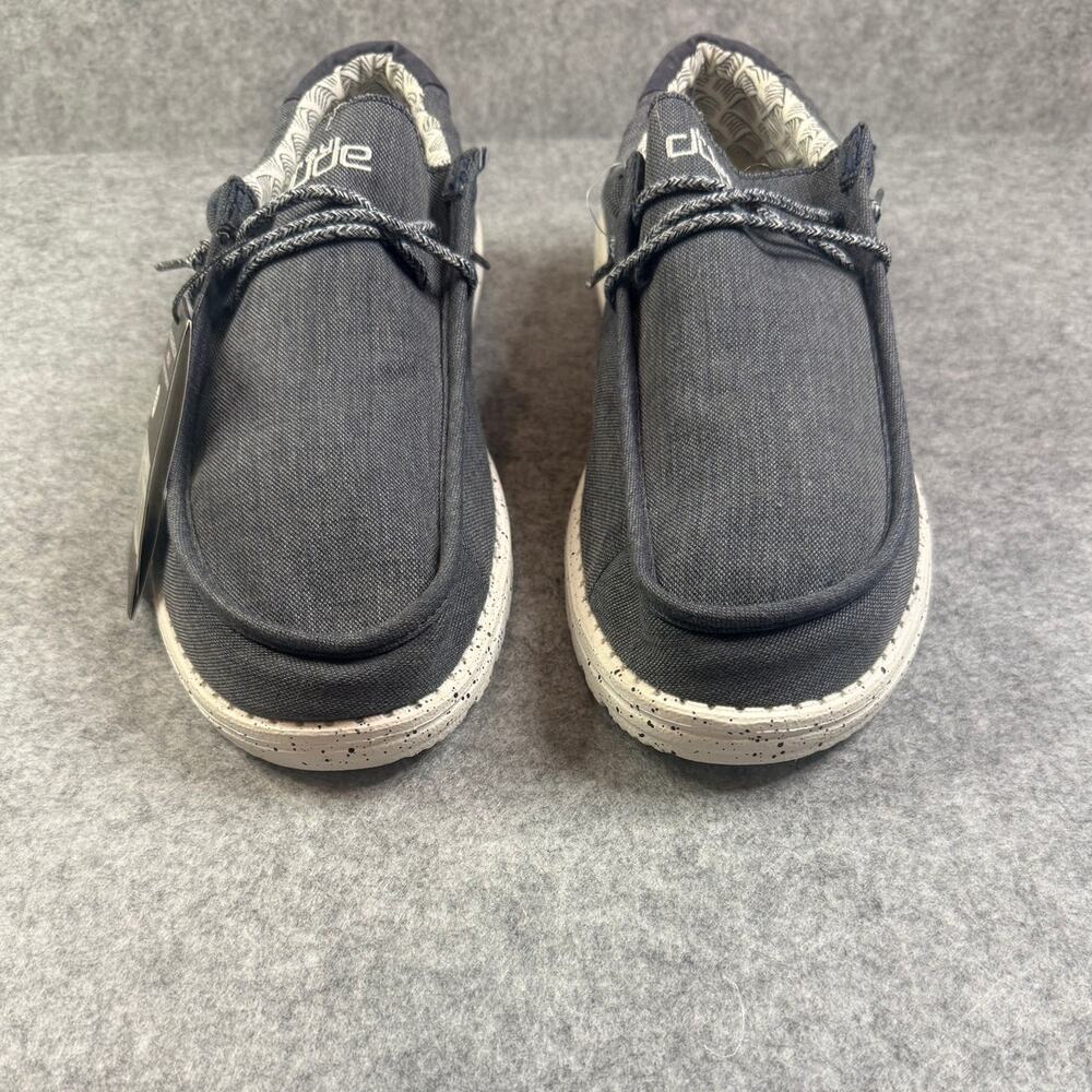 Hey Dude Wally Chambray Black Men's Size 12 Slip On Shoes NWT - Picture 3 of 8